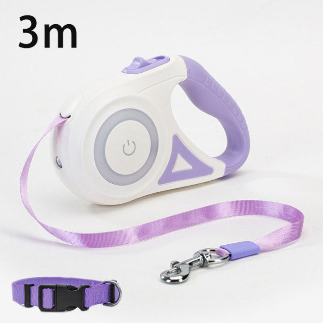 LED Retractable Dog Leash