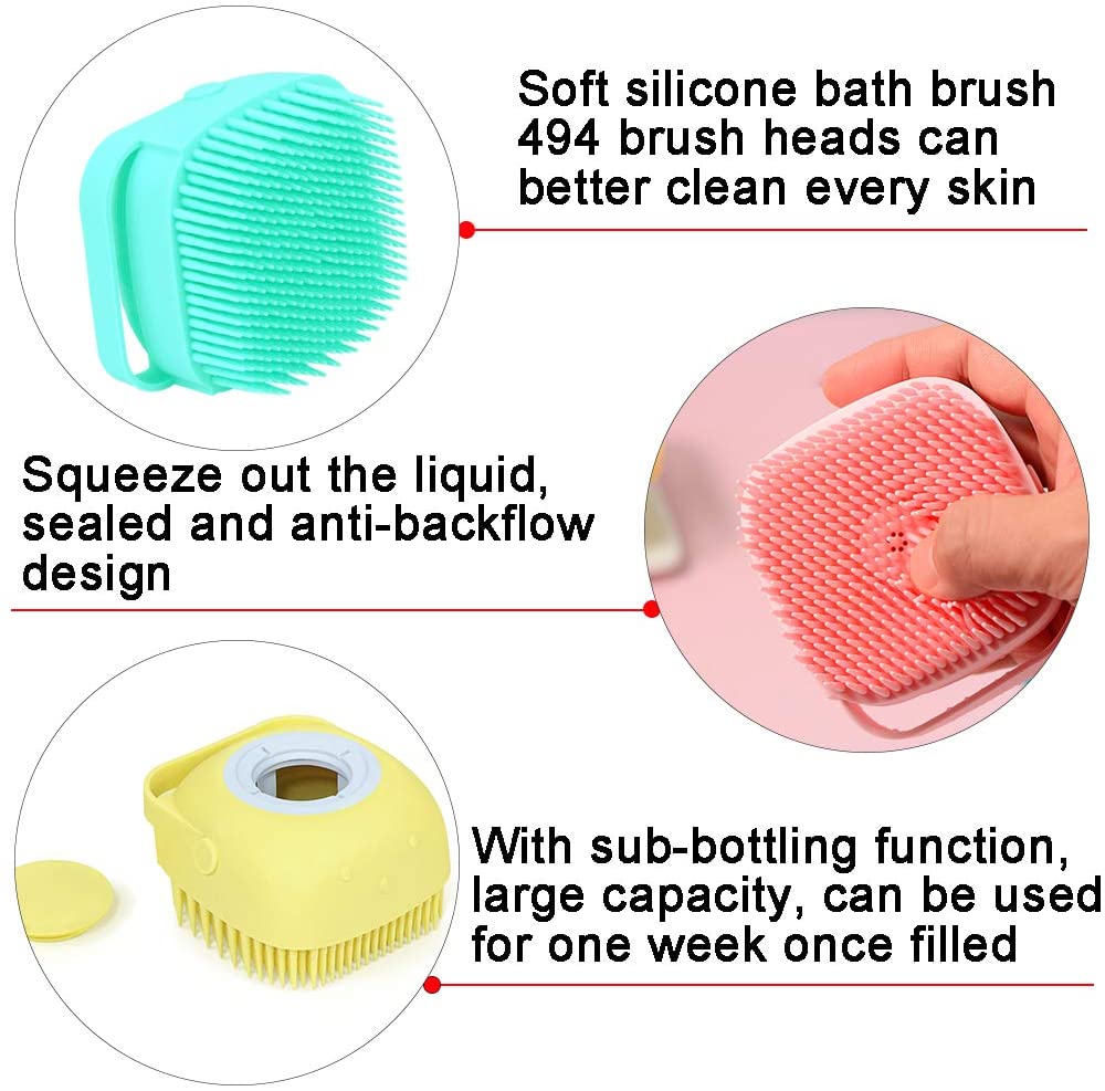 Bath Shampoo Massage Pet Brush