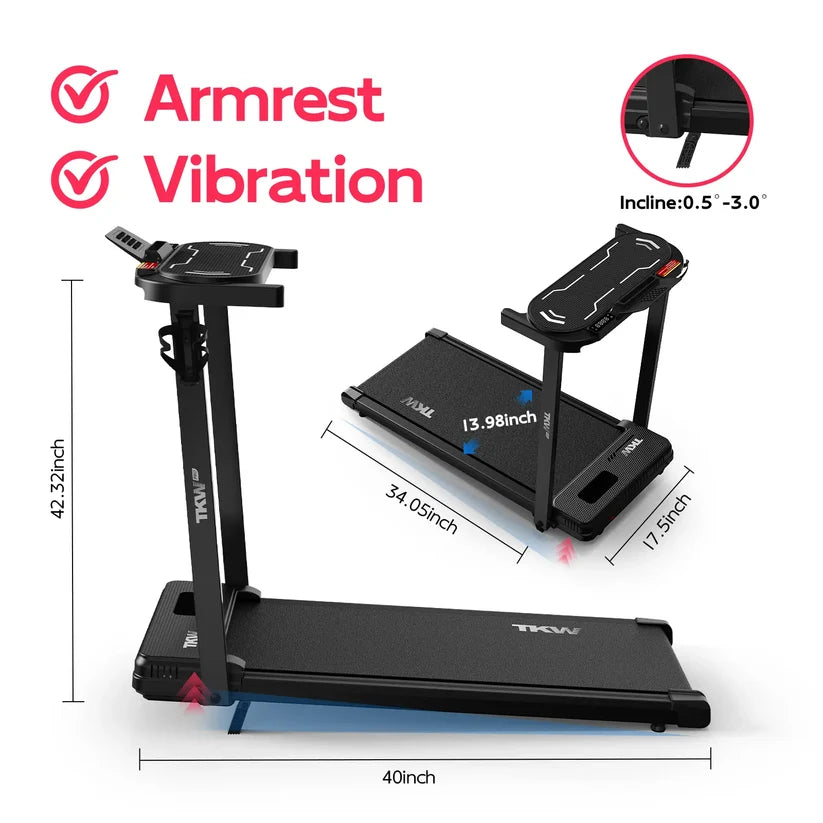 3 in 1 Walking Pad Treadmill with Quiet Motor & Remote Control
