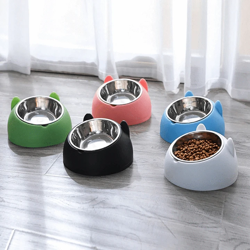 Raised Stainless Steel Cat & Dog