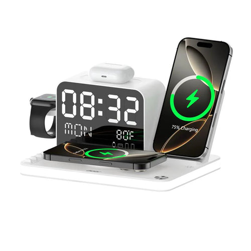 Acer 7-in-1 Wireless Charging Station, compatible with iPhone, Android phones, Apple Watch, and AirPods.