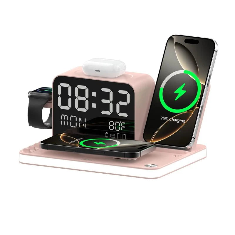 Acer 7-in-1 Wireless Charging Station, compatible with iPhone, Android phones, Apple Watch, and AirPods.