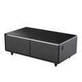 2026 New Smart Coffee Table Double Door Mini Refrigerator