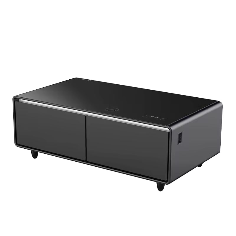 2026 New Smart Coffee Table Double Door Mini Refrigerator