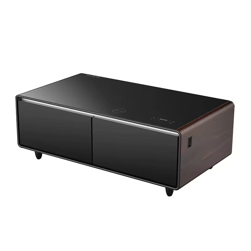 2026 New Smart Coffee Table Double Door Mini Refrigerator