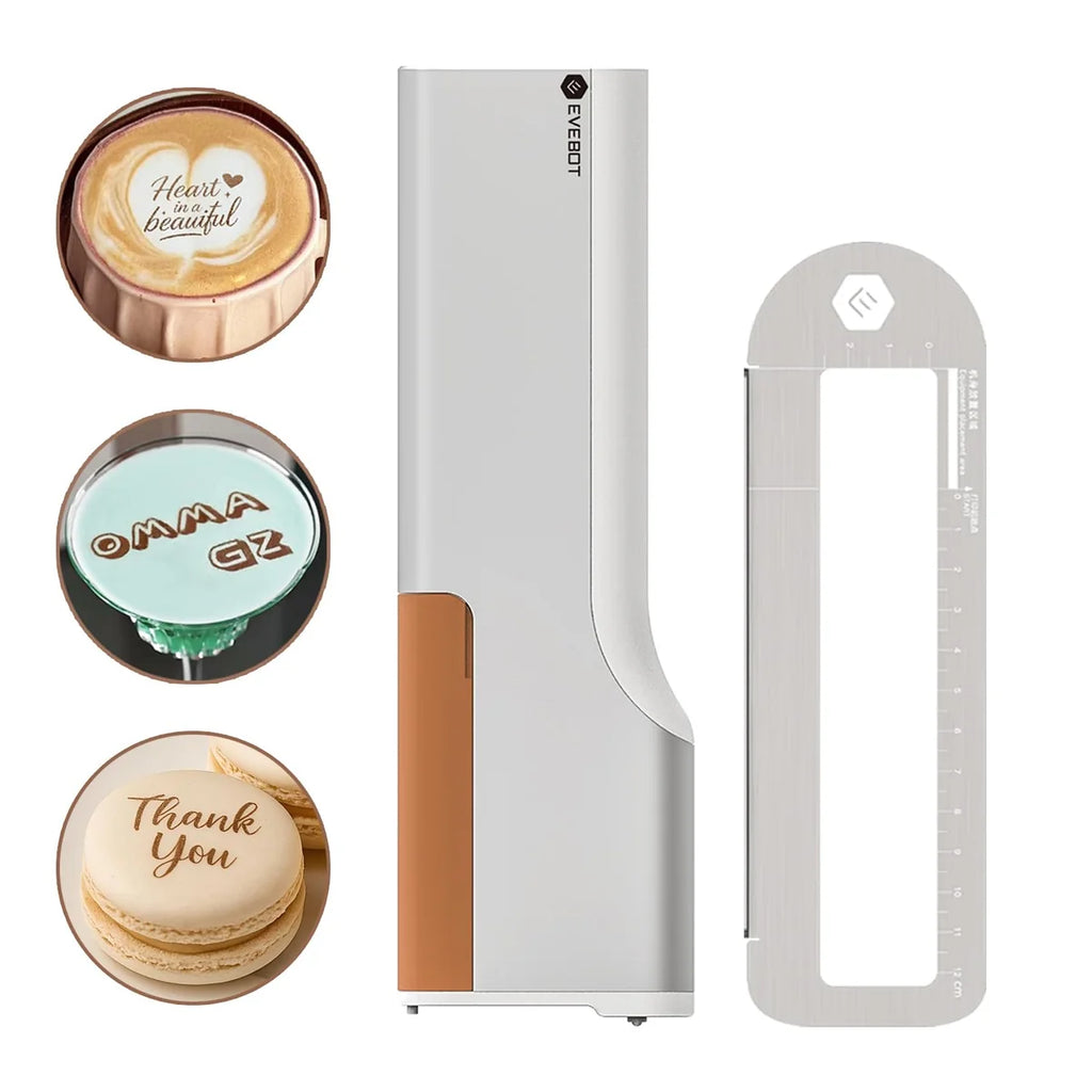 🍃Limited-Time Offer🔥EVEBOT Creative PrintPen Handheld Coffee Latte Macaron Cookie Cocktail Surface Coloring Tool DIY Design, Birthday Gifts