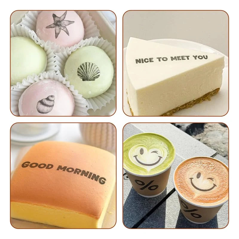 🍃Limited-Time Offer🔥EVEBOT Creative PrintPen Handheld Coffee Latte Macaron Cookie Cocktail Surface Coloring Tool DIY Design, Birthday Gifts
