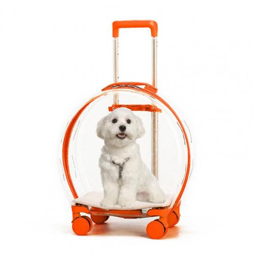 Pet carrier trolley case with wheels