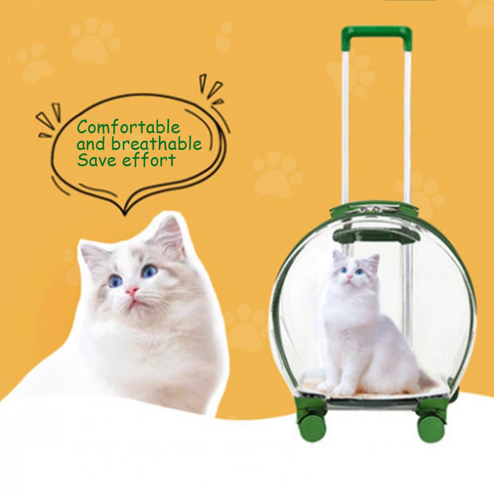 Pet carrier trolley case with wheels