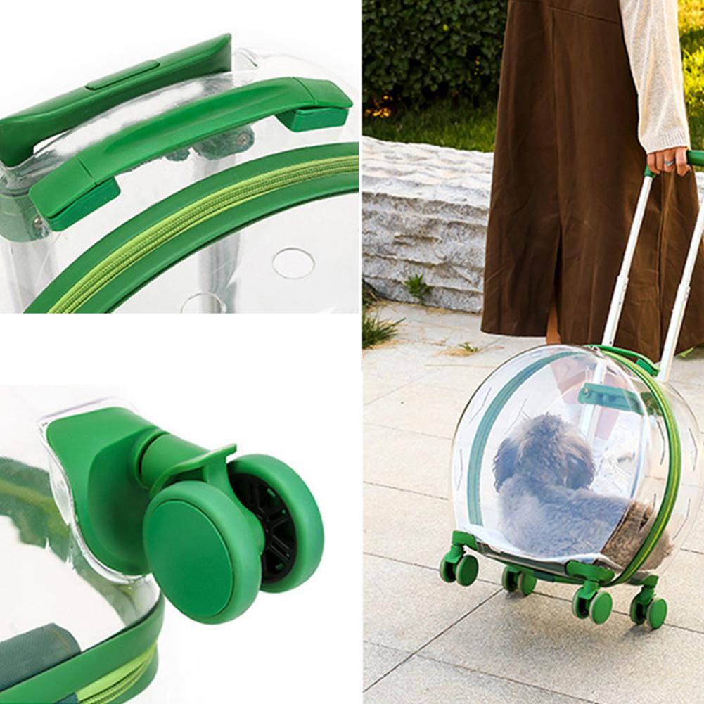 Pet carrier trolley case with wheels