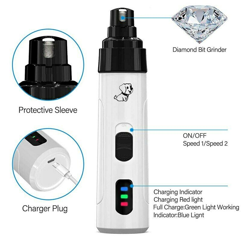 Pet Nail Paws Grinder Trimmer Tool