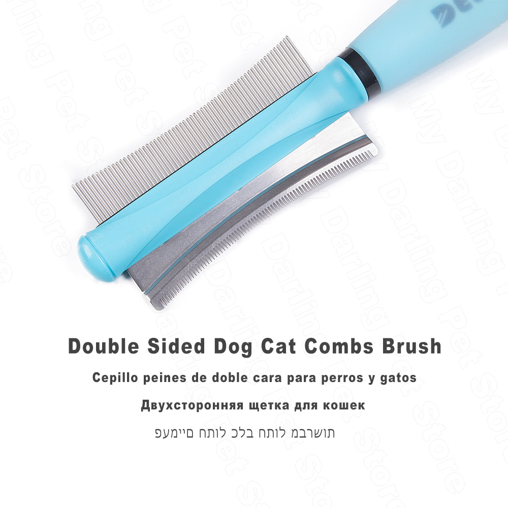 Pet Double-sided Deshedding Brush