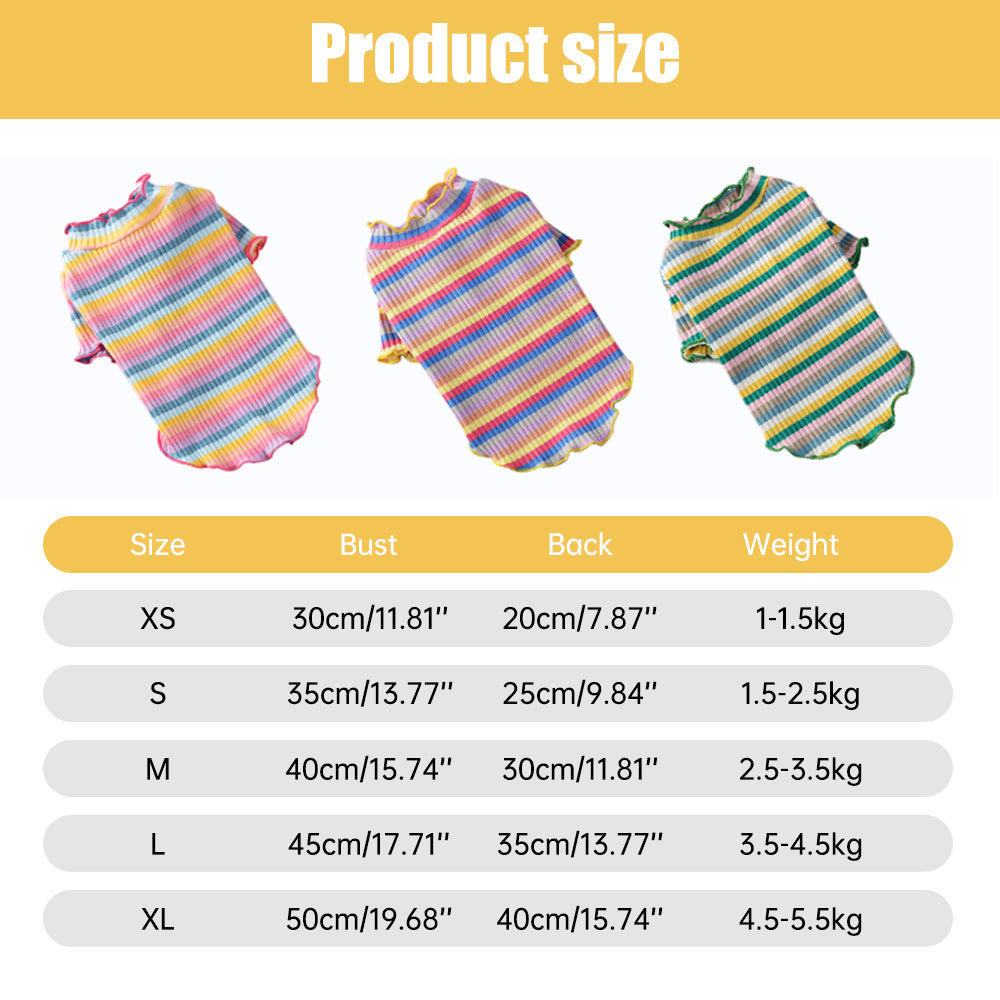 Color Stripes Puppy Vest Clothes