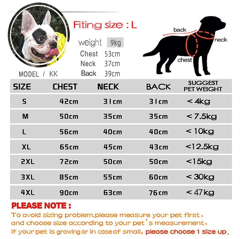 Dog Windproof Letter Hoodie