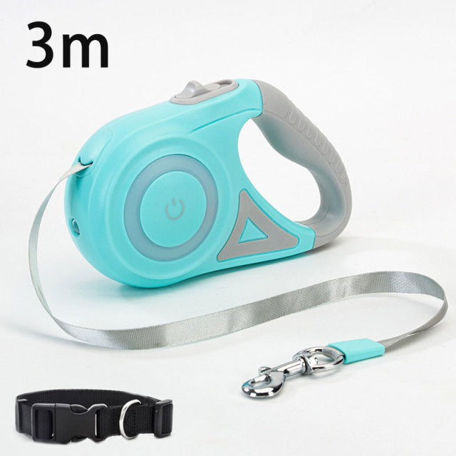 LED Retractable Dog Leash