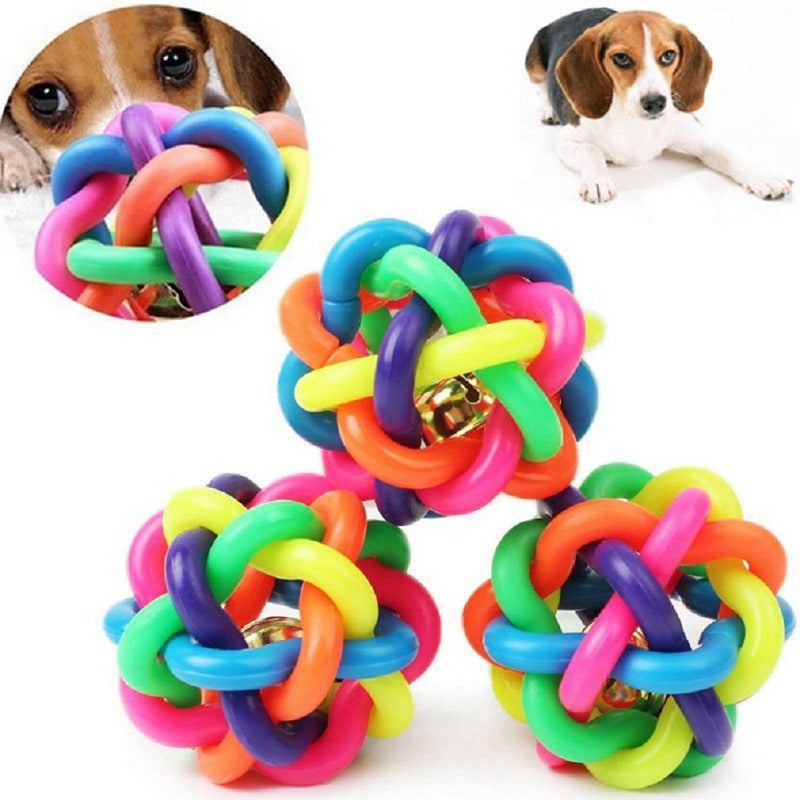 Pet Colorful Rubber Training Chew Ball