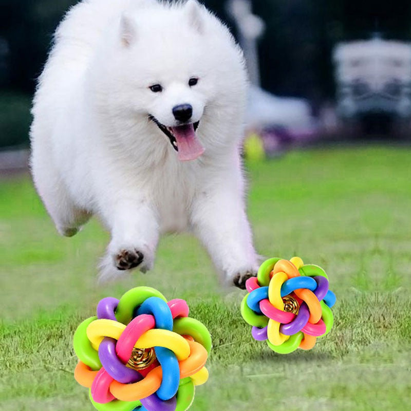 Pet Colorful Rubber Training Chew Ball