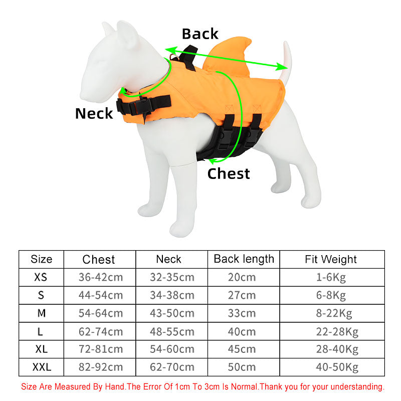 Shark Dog Safety Life Jacket
