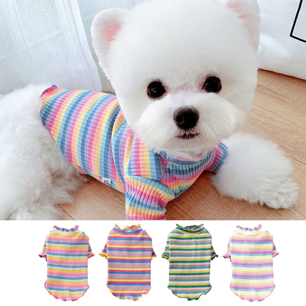 Color Stripes Puppy Vest Clothes