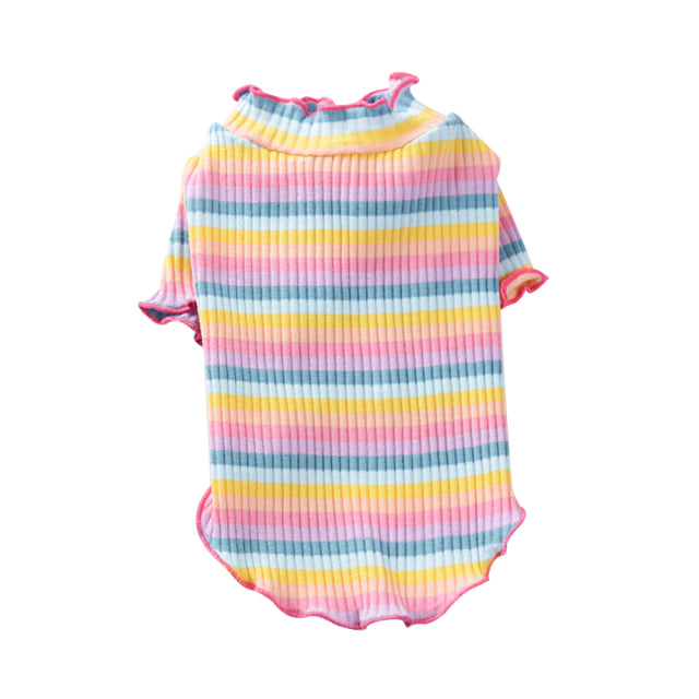 Color Stripes Puppy Vest Clothes