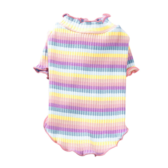 Color Stripes Puppy Vest Clothes