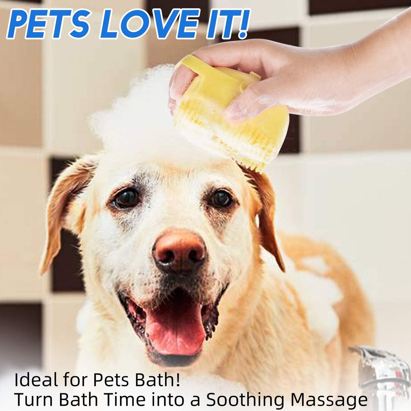 Bath Shampoo Massage Pet Brush